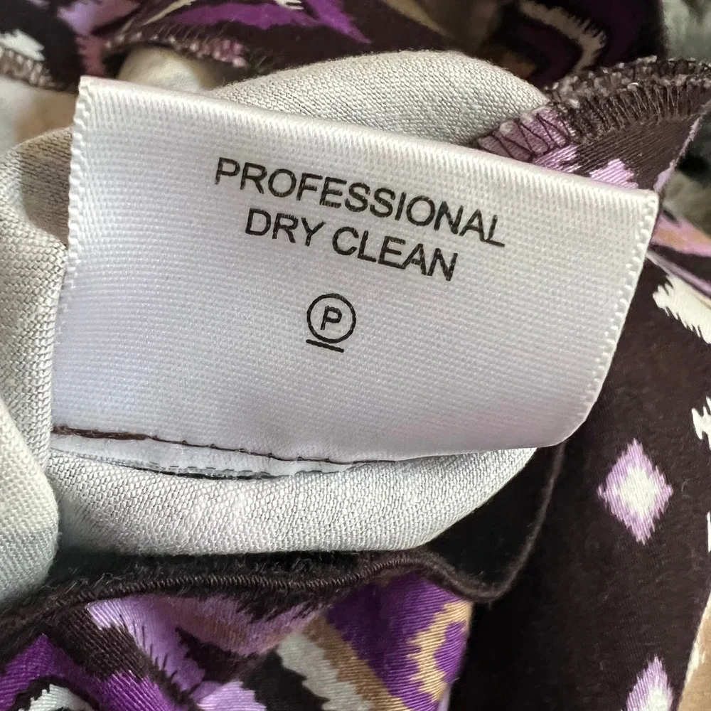 Tory Burch Purple Ikat Stretch Cotton Tunic Dress 6 Mediterranean Coastal Chic‎